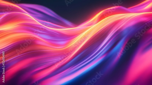 Wallpaper Mural Colorful abstract waves of light, vibrant flowing energy, surreal wavy spectrum art, luminous wave pattern Torontodigital.ca