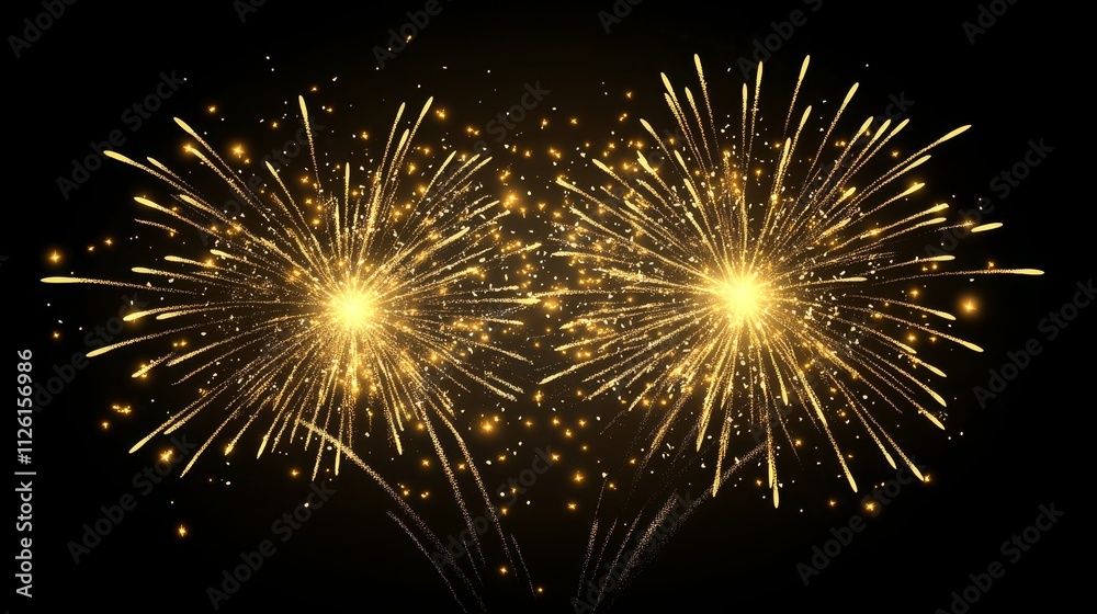 Obraz premium Bright fireworks, celebration backdrop, festive sparkles, shiny bursts, colorful fireworks display