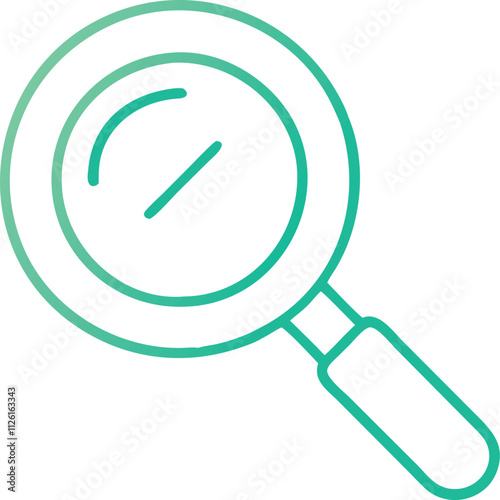 Magnifying glass icon or search icon style vector design  and illustration 