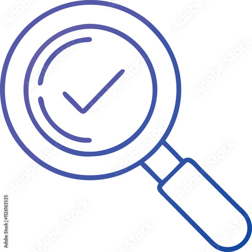 Magnifying glass icon or search icon style vector design  and illustration 