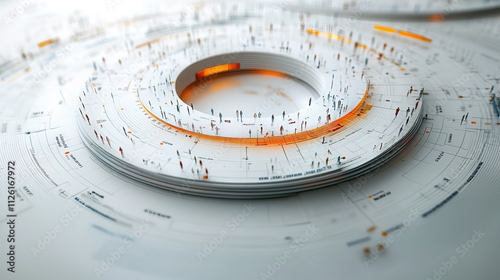 Circular customer journey chart with interconnected paths Discover Circular customer journey chart with interconnected paths Discover