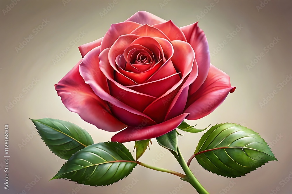Naklejka premium Rose Day Background - Romantic Floral Design with Beautiful Roses