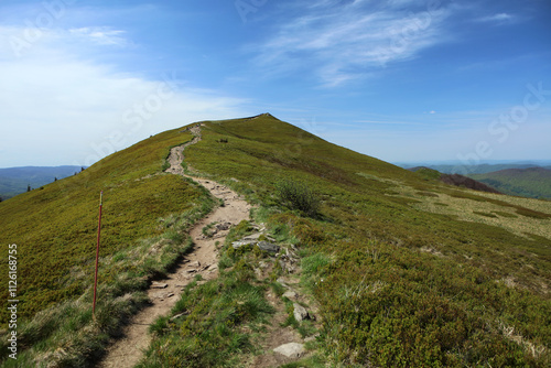 Obraz na płótnie Landscape of Polonina Carynska in Bieszczady mountain range, Poland w salonie