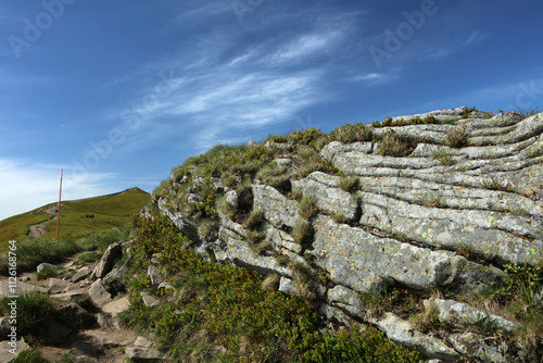 Obraz na płótnie Landscape of Polonina Carynska in Bieszczady mountain range, Poland w salonie