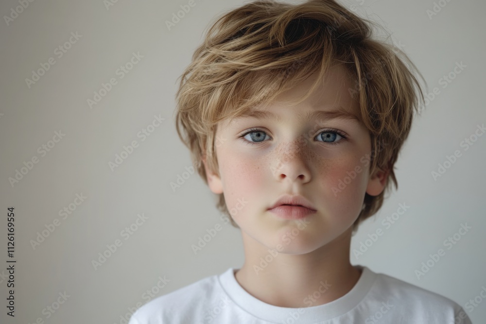 portrait of a child with natural expression and soft lighting portrait of a child with natural expression and soft lighting