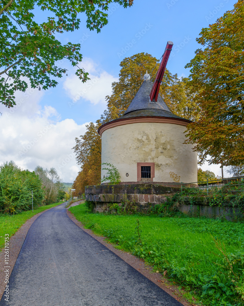 Treadwheel crane, in Trier