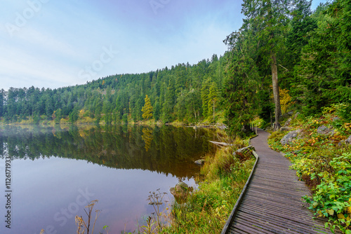 Obraz na płótnie Mummelsee lake, in the Black Forest w salonie