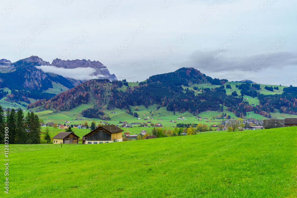 Countryside landscape in northeast Switzerland
