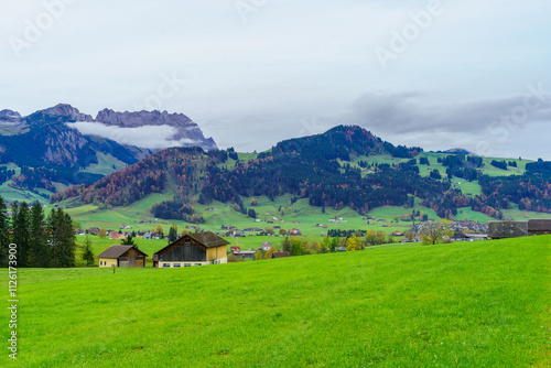 Obraz na płótnie Countryside landscape in northeast Switzerland w salonie