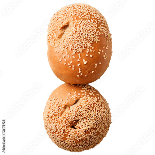 Fresh Bread with Seeds Isolated on Transparent Background