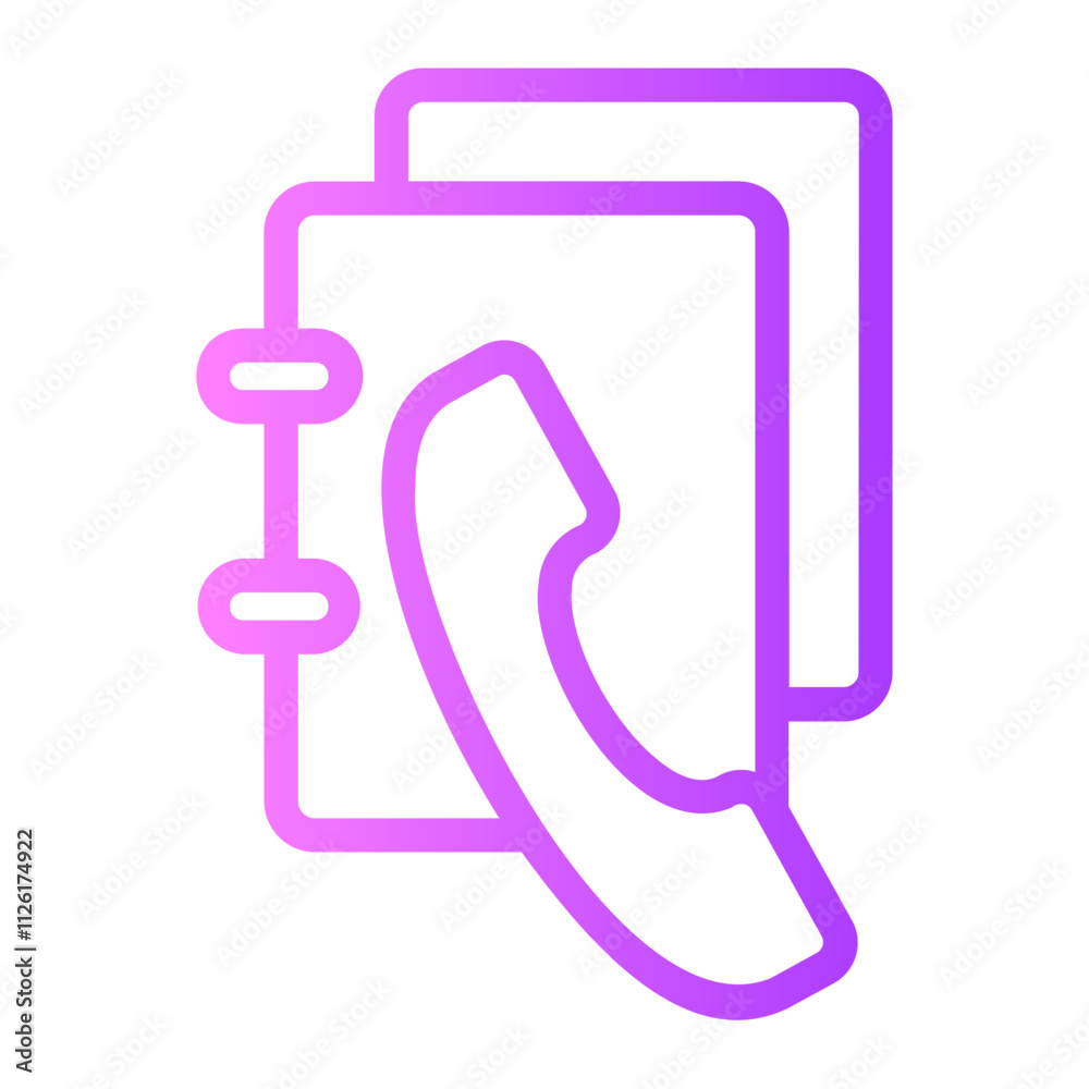 Phone Book gradient icon