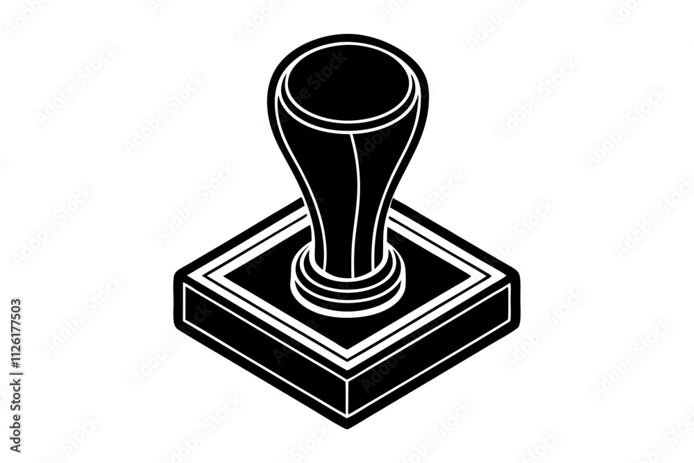 Stamp isolated object. 3d render vector art illustration Stamp isolated object. 3d render vector art illustration