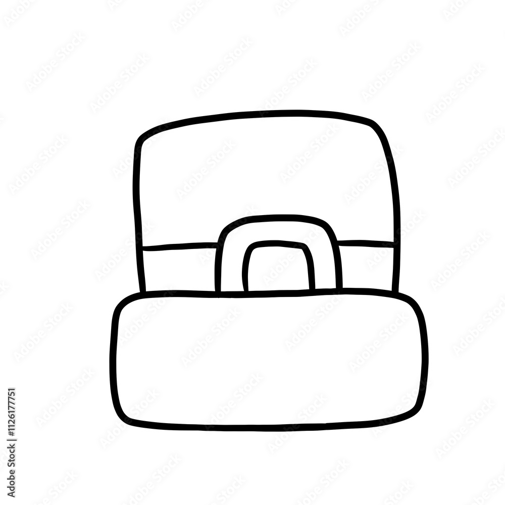 Minimalist black and white illustration of a St. Patrick's Day hat. Drawn with a simple outline and a belt buckle in the center. This design is perfect for creating something simple. Minimalist black and white illustration of a St. Patrick's Day hat. Drawn with a simple outline and a belt buckle in the center. This design is perfect for creating something simple.