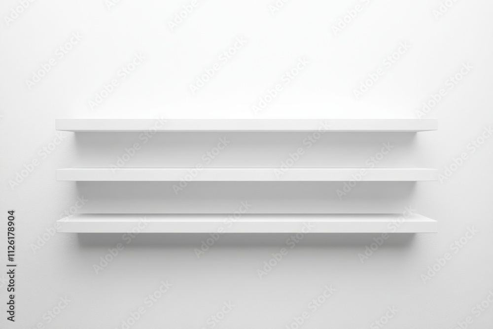 minimalist white shelves on a clean wall minimalist white shelves on a clean wall