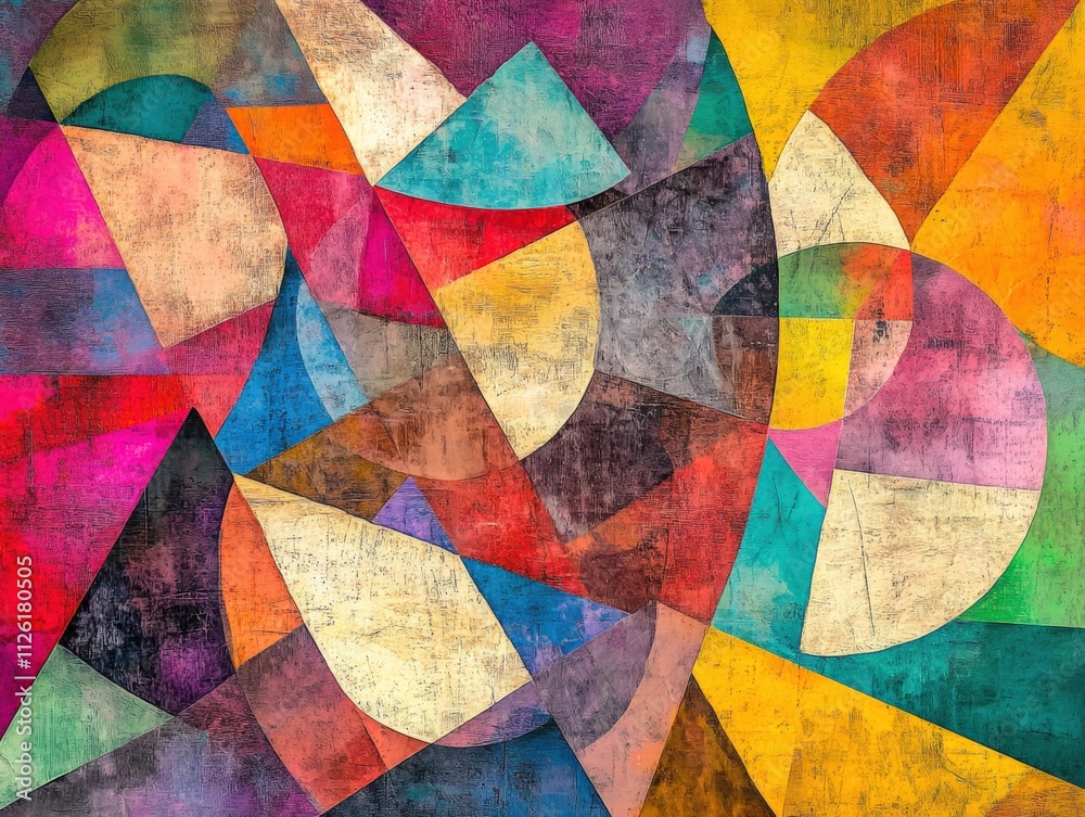 Fototapeta premium colorful abstract geometric shapes for modern decor