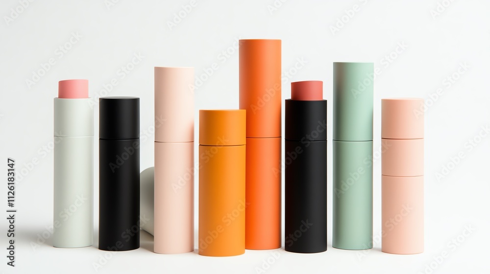 A tinted lip balm set housed in ecofriendly, pastelcolored tubes A tinted lip balm set housed in ecofriendly, pastelcolored tubes