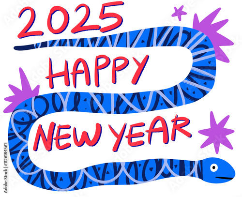 greeting new year of snake 2025 celebration