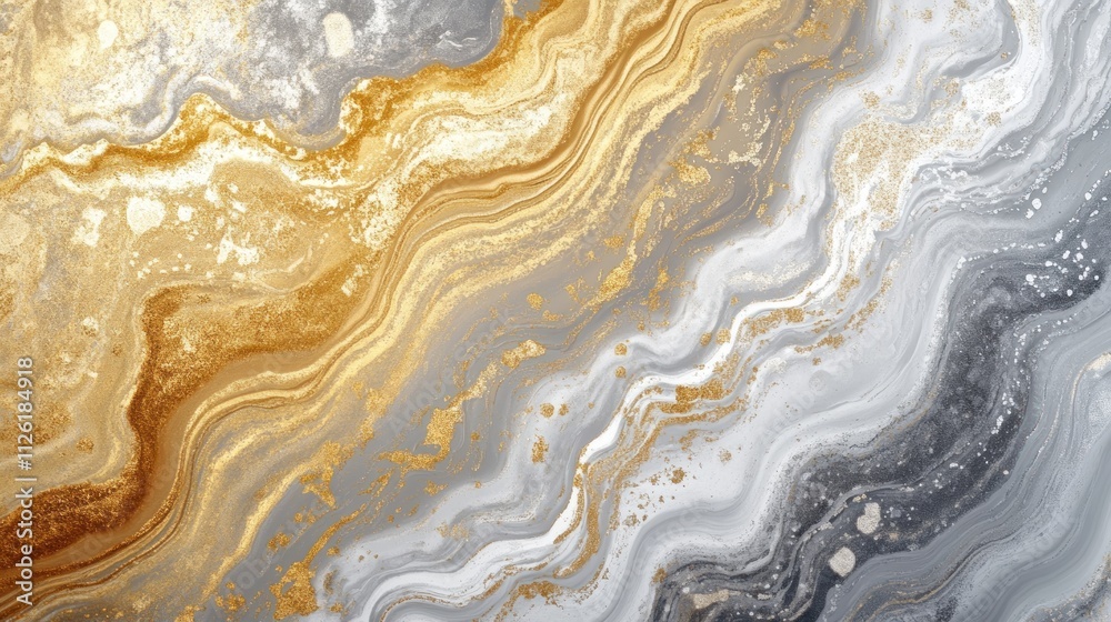 Abstract Gold and Grey Swirling Marble Texture Abstract Gold and Grey Swirling Marble Texture