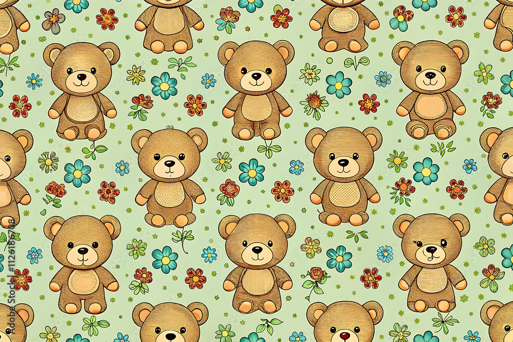 Teddy Day Background - Cute and Romantic Teddy Bear Design Teddy Day Background - Cute and Romantic Teddy Bear Design