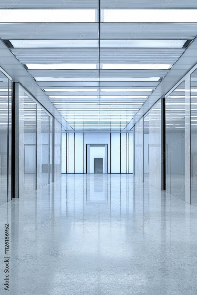 Fototapeta premium Sleek and Sophisticated Corporate Hallway