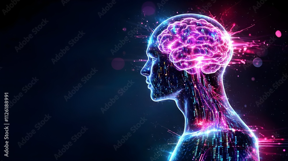 ai brain, digital mind, neural network - ai and machine learning ai brain, digital mind, neural network - ai and machine learning
