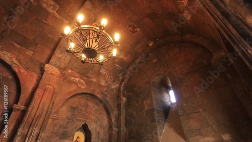 The interior of St. Gevorg Chapel at Khor Virap Monastery photo