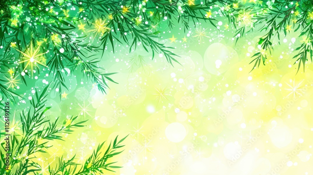 Vibrant green forest background nature scene digital art bright environment close-up viewpoint Vibrant green forest background nature scene digital art bright environment close-up viewpoint