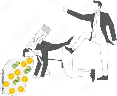 Financial crimes, embezzlement and corruption, legal rulings or penalties, kickbacks, debt collection, big hands pinching merchants vigorously and making them spit out lots of gold coins