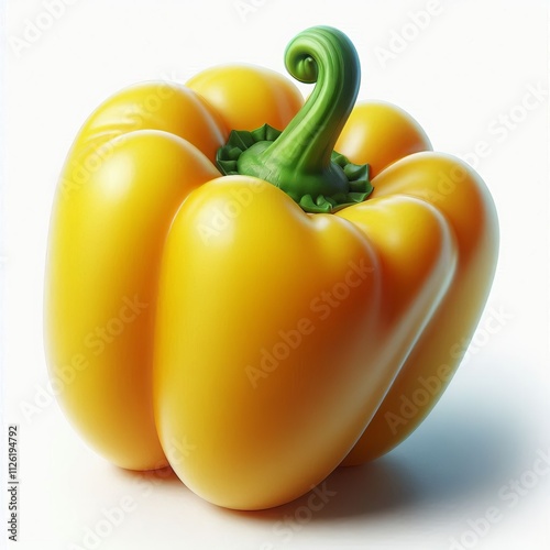 yellow pepper isolated on white background photo