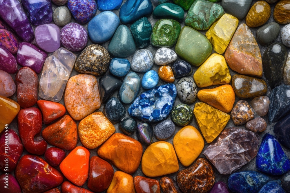 colorful collection of polished gemstones and crystals colorful collection of polished gemstones and crystals