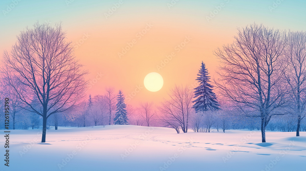 sunset in the winter sunset in the winter