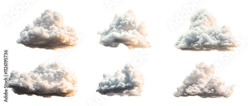 Cloud Realistic Twilight Times Collection On Transparent Background