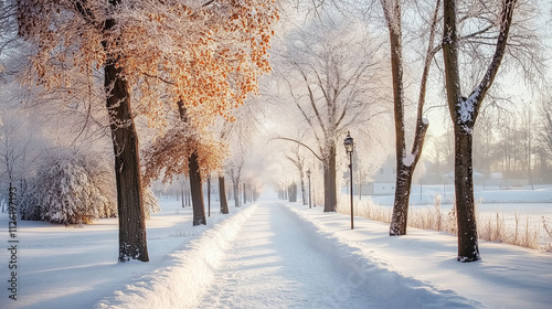 winter landscape with trees