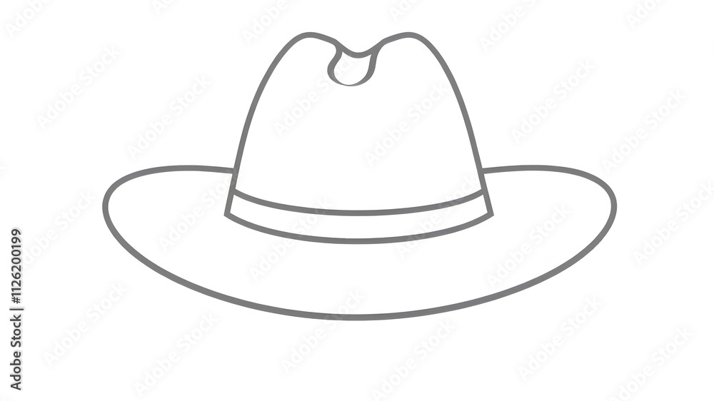 Cowboy Hat: A wide-brimmed cowboy hat icon, with a subtle curl at the brim. Generative AI Cowboy Hat: A wide-brimmed cowboy hat icon, with a subtle curl at the brim. Generative AI