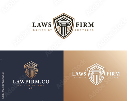 Vintage classic unique Legal and Law Firm logo template logo for justice business 