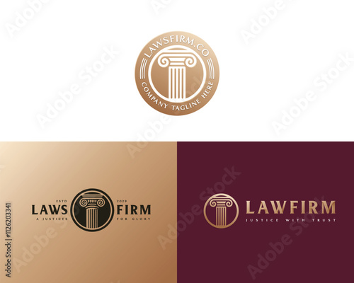 Vintage classic unique Legal and Law Firm logo template logo for justice business 