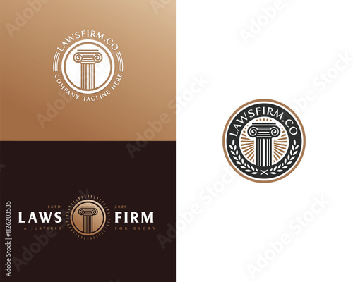 Vintage classic unique Legal and Law Firm logo template logo for justice business 