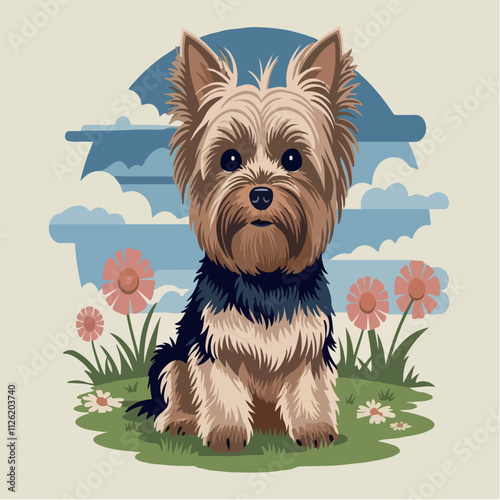 dog, yorkshire, pet, terrier, puppy, animal, isolated, yorkshire terrier, cute, yorkie, white, small, portrait, canine, brown, breed, purebred, adorable, mammal, dogs, pedigree, fur, funny,