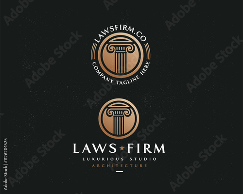 Vintage classic unique Legal and Law Firm logo template logo for justice business 