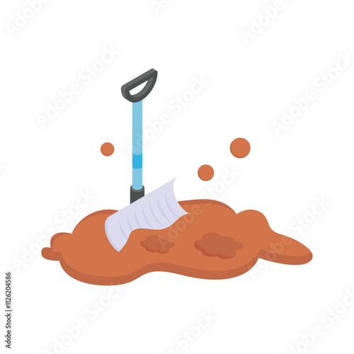 A captivating icon of shovel in modern style