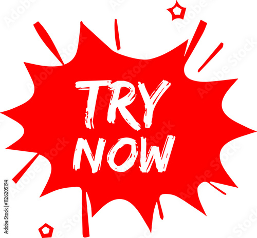 Try now starburst button
