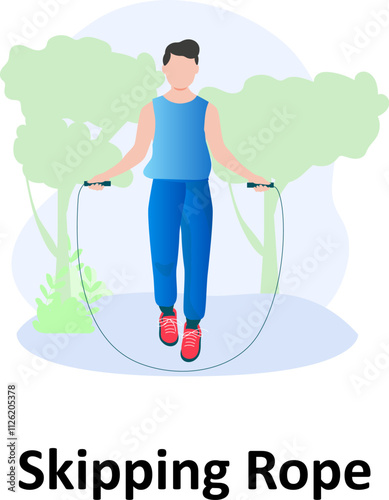 Skipping Rope:Vector illustration which can easily modify or edit which can easily modify or edit