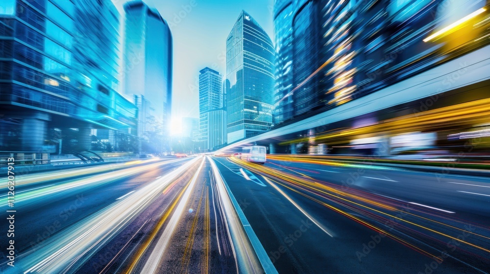 Cityscape with Motion Blur Cityscape with Motion Blur