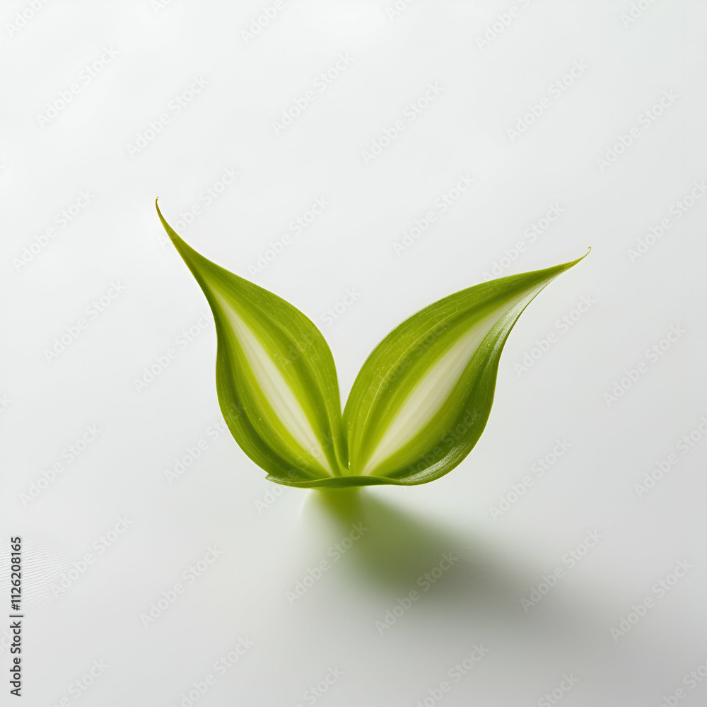 Fototapeta premium A green plant with green leaves that says leaf ai genrative