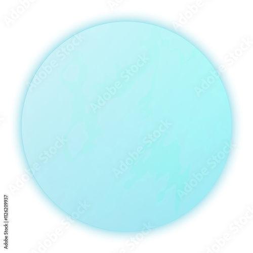 Realistic Planet Uranus Isolated Illustration
