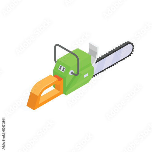 Circular cutter machine icon in isometric design, electric saw vector