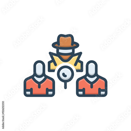 Color illustration icon for latent photo