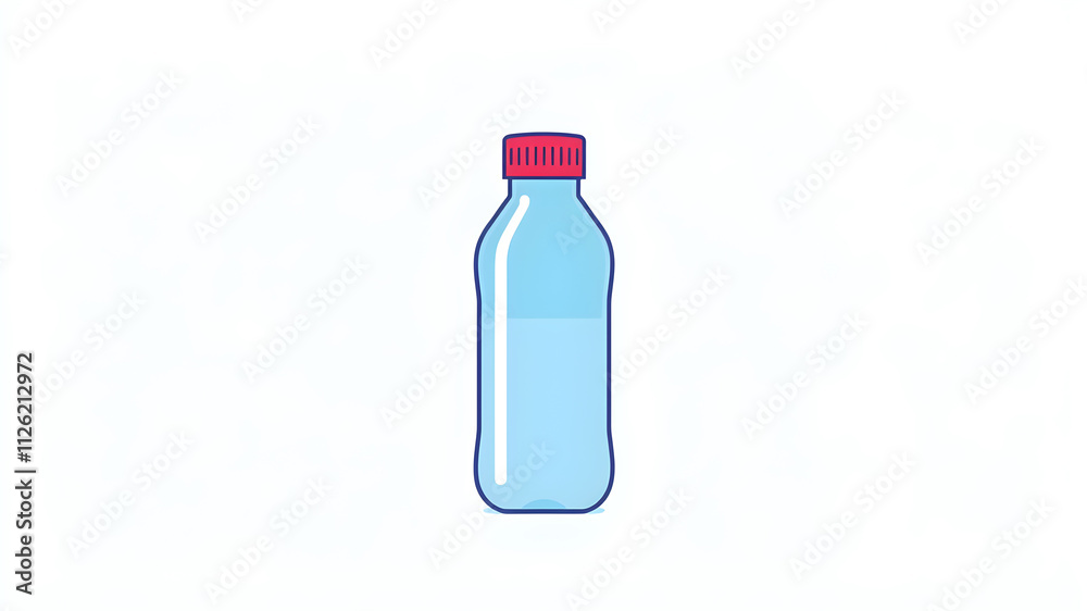 Plastic Bottle Vector Flat Icon Design. Generative AI Plastic Bottle Vector Flat Icon Design. Generative AI