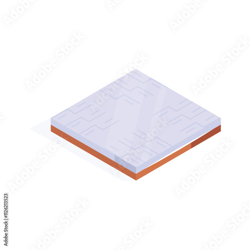 A large tile slab for flooring and surface covering