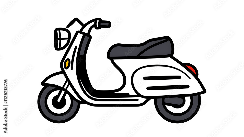 Sweet scooter motorcycle illustration icon logo. Generative AI Sweet scooter motorcycle illustration icon logo. Generative AI